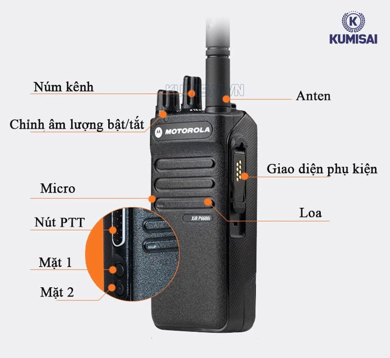 Thiết kế máy bộ đàm Motorola Xir P6600i