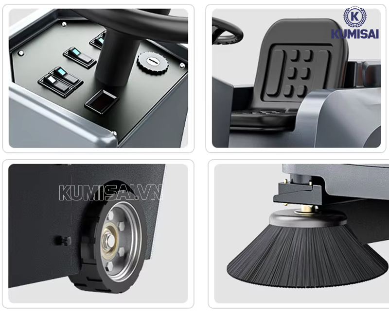 Thiết kế xe quét rác ngồi lái DQC - Tech 4F