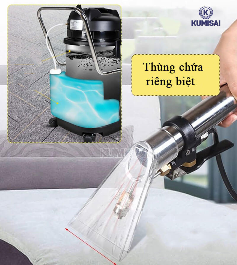 Thiết kế 2 thùng chứa sạch và bẩn riêng biệt