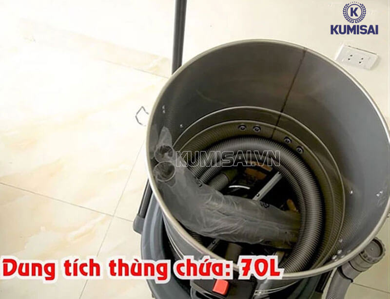 Thùng chứa 70 lít thoải mái làm việc, không lo gián đoạn