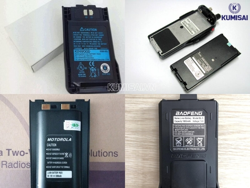 Các loại pin bộ đàm theo từng thương hiệu
