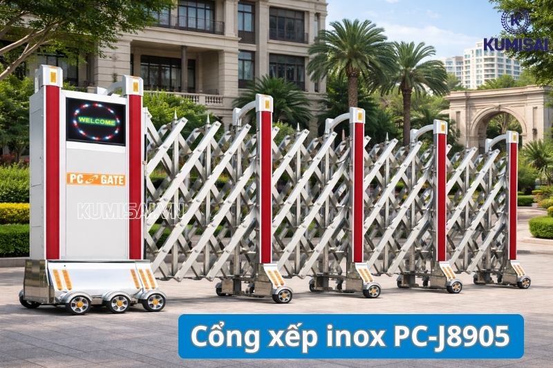 Tìm hiểu về cổng xếp inox chạy điện PC-J8905