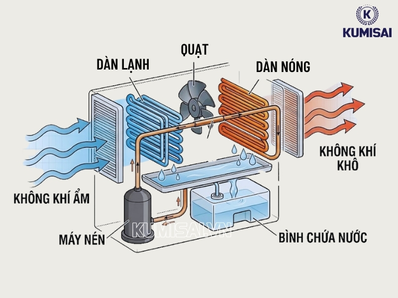 Tìm hiểu về nguyên lý vận hành của máy hút ẩm Edison