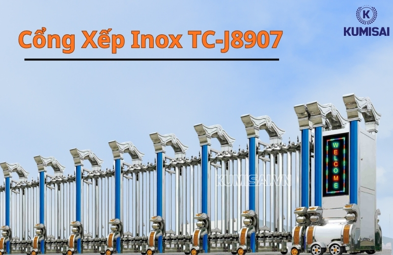 Tìm hiểu về ưu điểm của cổng xếp inox nhập khẩu TC-J8907