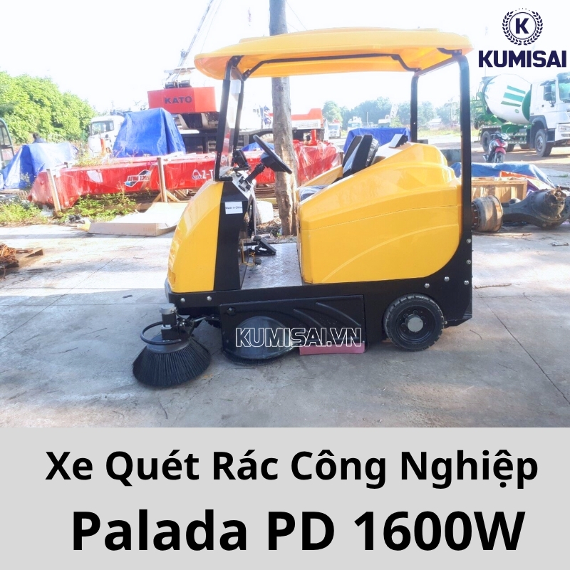 Tìm hiểu về xe quét rác công nghiệp Palada PD 1600W