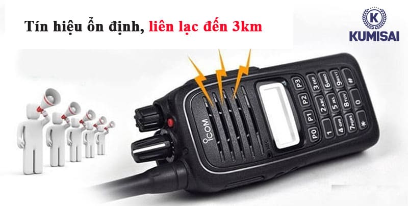 Tín hiệu máy bộ đàm siêu ổn định, phạm vi liên lạc đến 3km