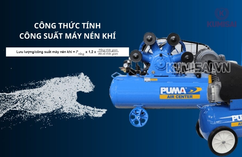 Công thức để tính công suất của máy bơm khí Công thức để tính công suất của máy bơm khí