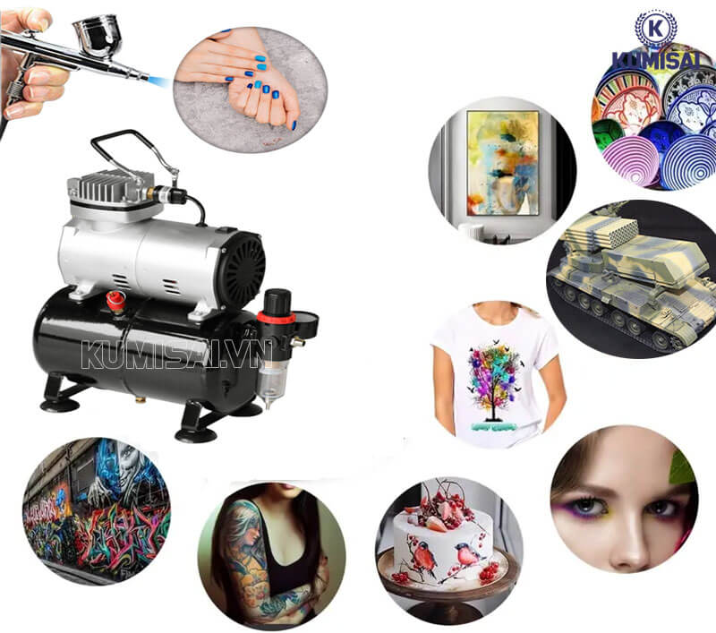 Máy Airbrush linh hoạt, đa năng với tính ứng dụng cao 