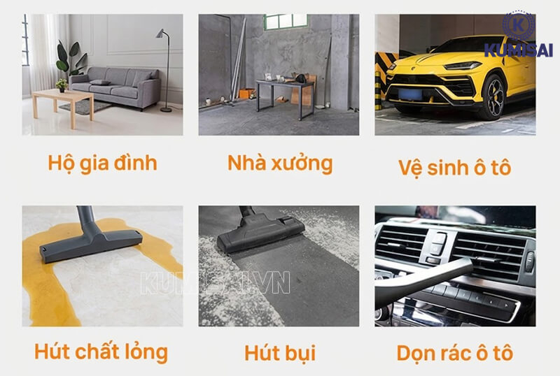 Ứng dụng thực tế của máy hút bụi Sumika