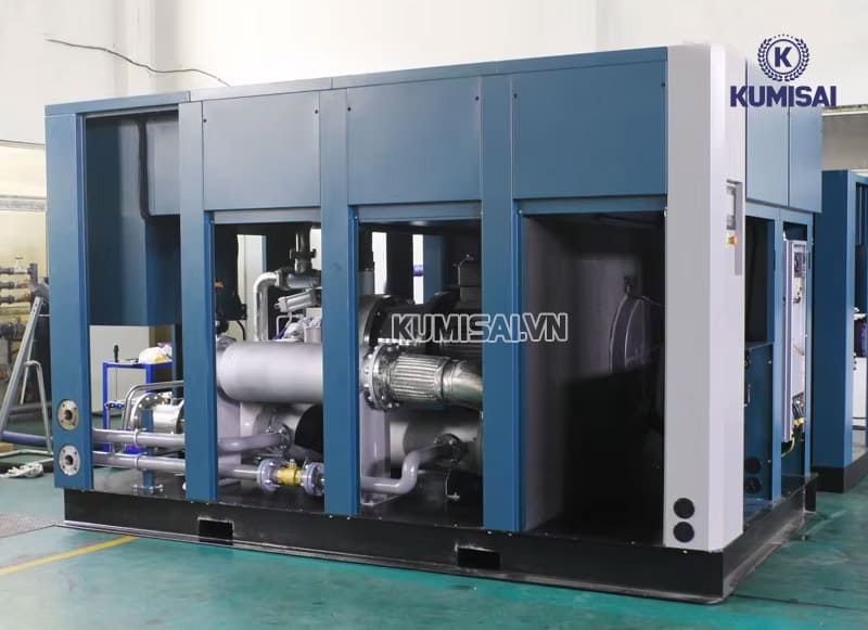 Máy nén khí công suất 250kW thường được sử dụng trong các nhà máy quy mô lớn Máy nén khí công suất 250kW thường được sử dụng trong các nhà máy quy mô lớn