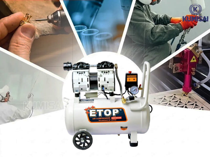 Tìm hiểu các ứng dụng thực tế của máy nén khí Etop