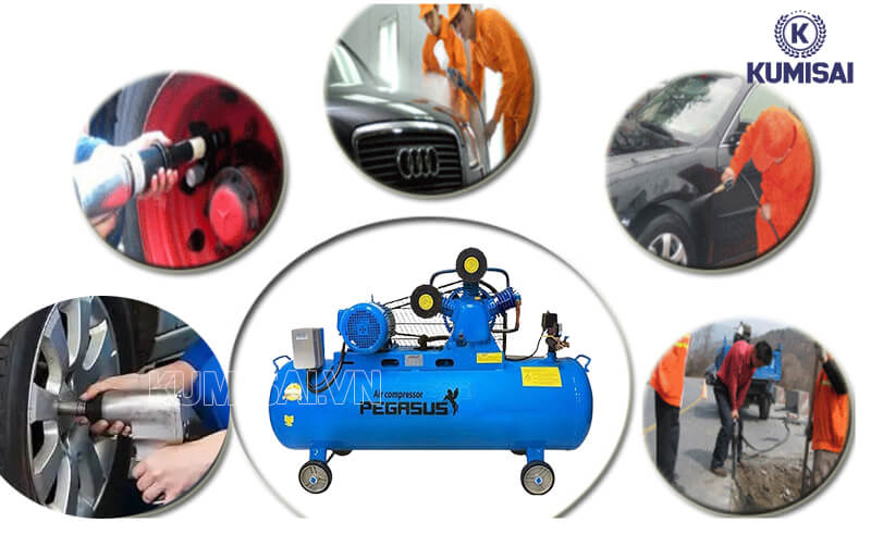 Máy nén khí Pegasus TM-W-0.36/8-180L ứng dụng đa năng