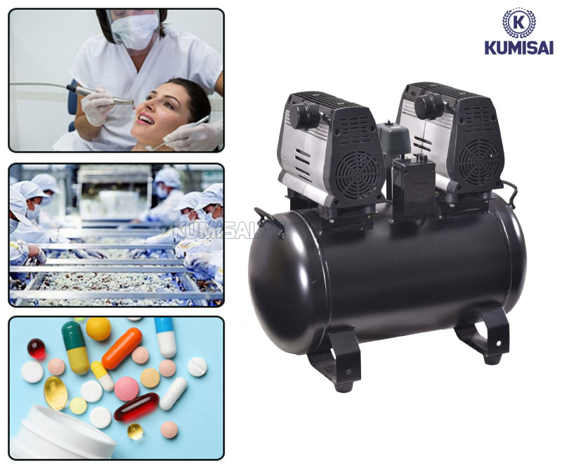 Ứng dụng máy nén khí không dầu Bofon 2 đầu nén