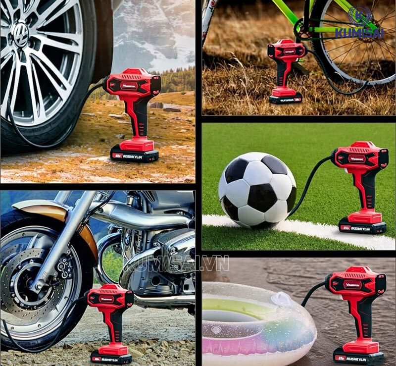 Ứng dụng thực tế của máy nén khí dùng pin