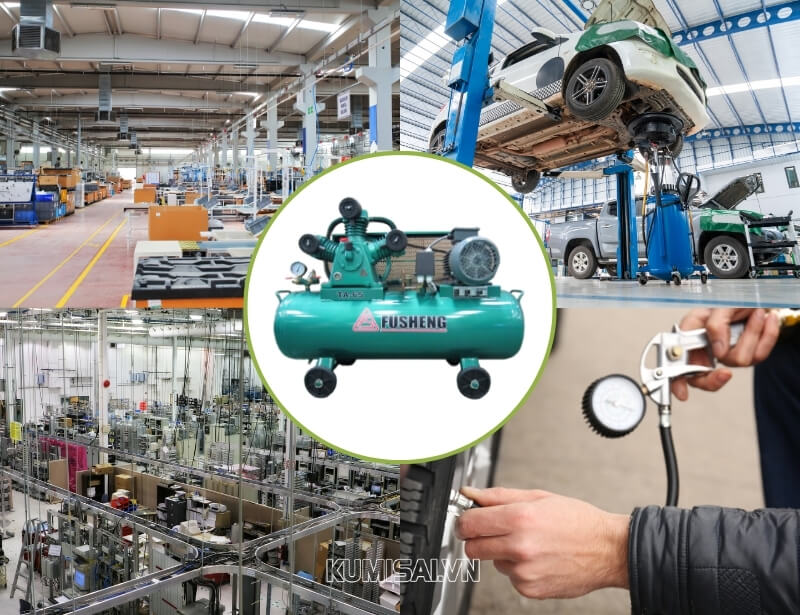 Khám phá ứng dụng phổ biến của máy nén khí Fusheng TA-65 (1F)
