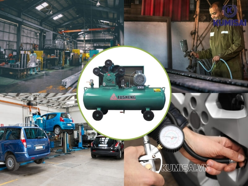 Ứng dụng của máy nén khí Fusheng TA100 trong thực tế hiện nay