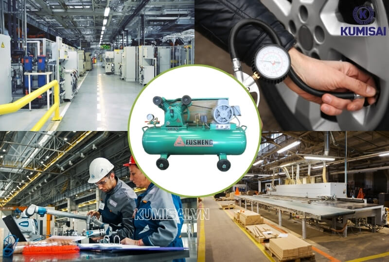 Ứng dụng của máy nén khí piston Fusheng VA-65 trong thực tế hiện nay