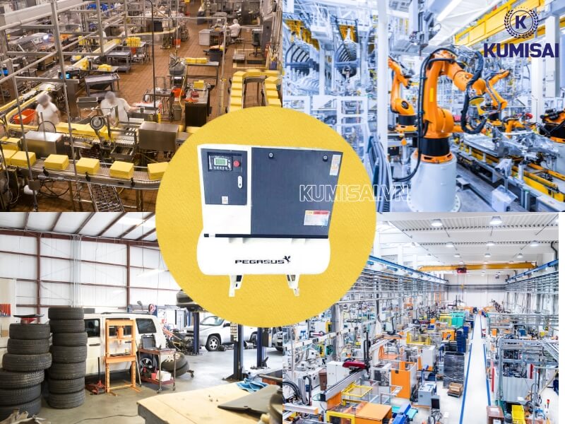 Ứng dụng của máy nén khí Pegasus TMP-10A trong đời sống thực tế hiện nay