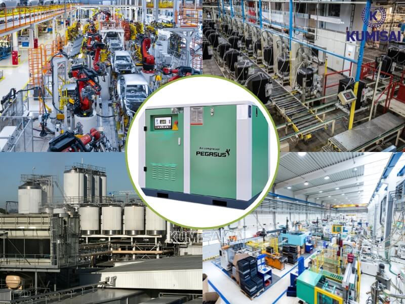 Ứng dụng trong thực tế của máy nén khí Pegasus TMPM250A