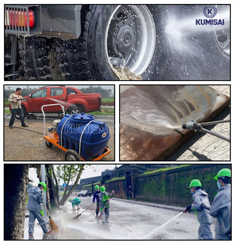 Ứng dụng máy rửa xe cao áp Lutian 3WZ-300T