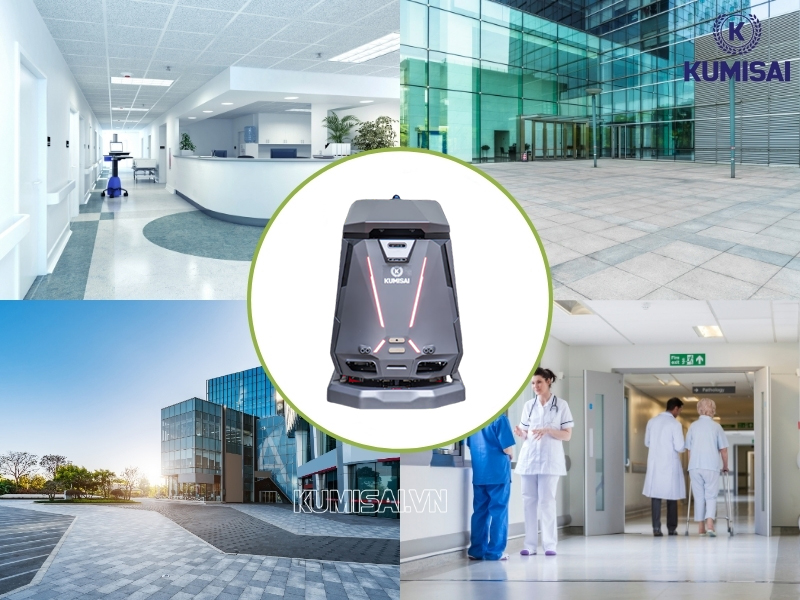 Robot Kumisai KMS 501 được sử dụng tại các địa điểm quy mô rộng lớn