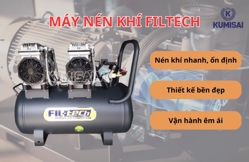 Một số ưu điểm vượt trội của máy nén không khí Filtech