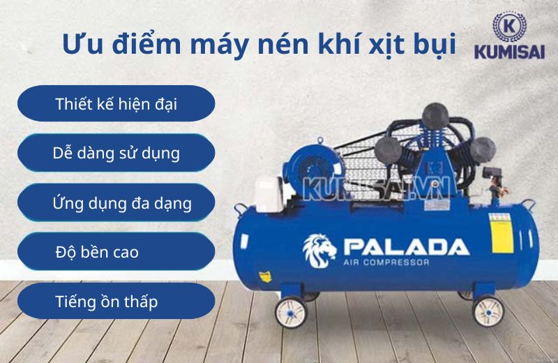 Ưu điểm vượt trội của thiết bị bơm hơi xịt bụi