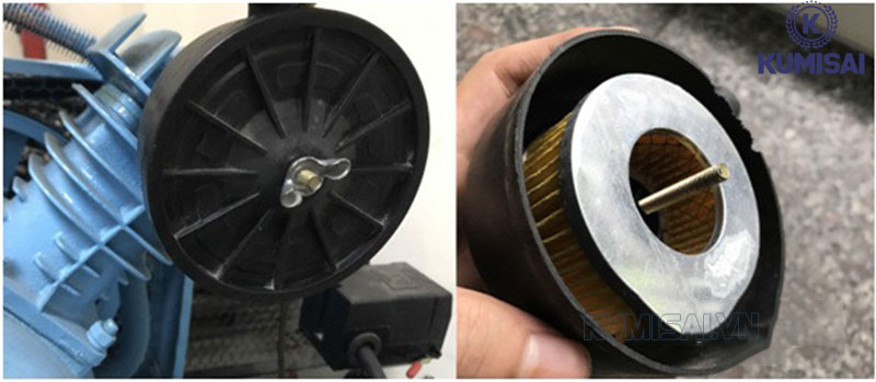 Vệ sinh lọc gió máy nén khí piston 