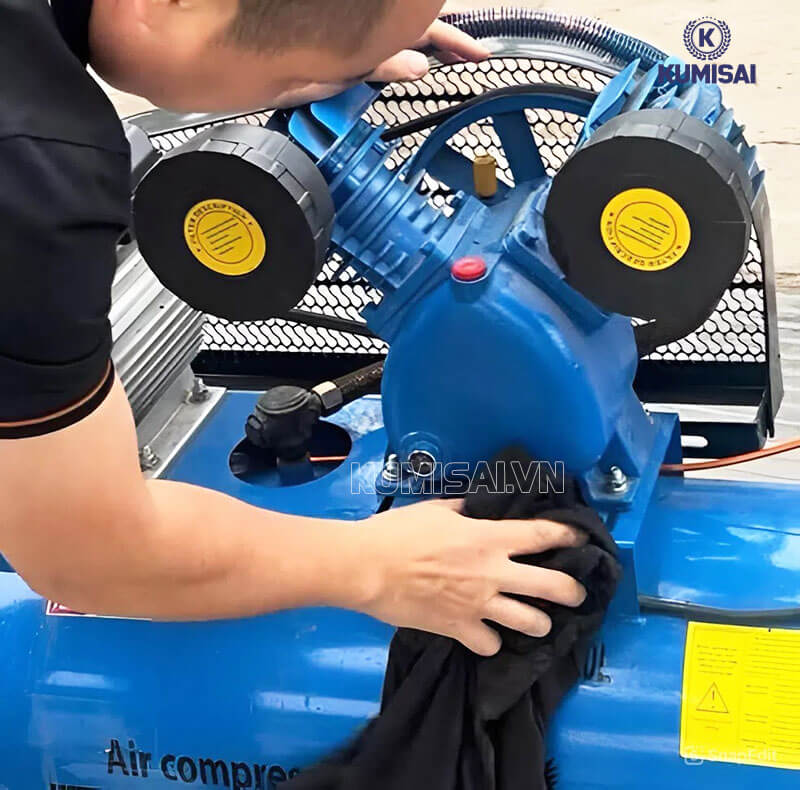 Lau chùi máy nén khí Pegasus TM-V-0.25/12.5-180L