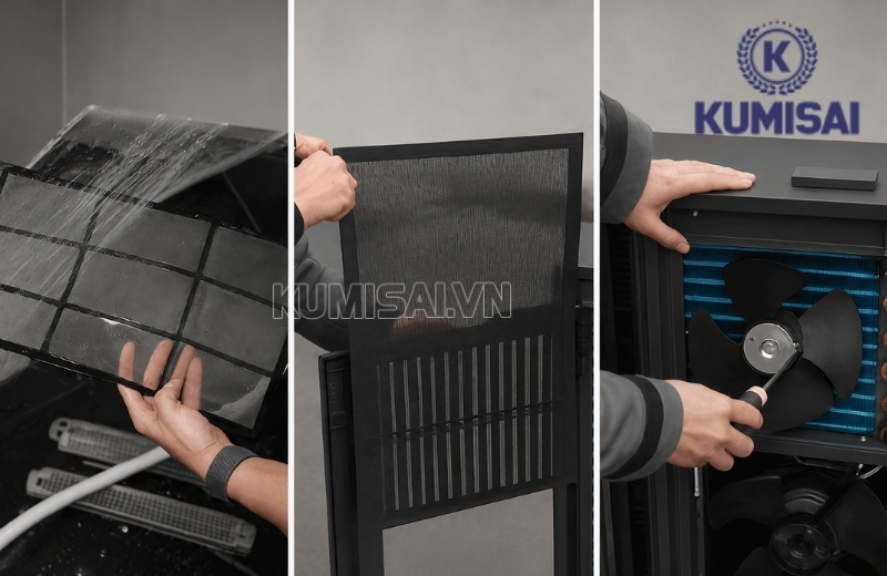 Vệ sinh tổng quát máy hút ẩm IKENO IDH-4500 Vệ sinh tổng quát máy hút ẩm IKENO IDH-4500
