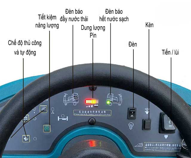Vô lăng máy chà sàn ngồi lái Kumisai KMS D6