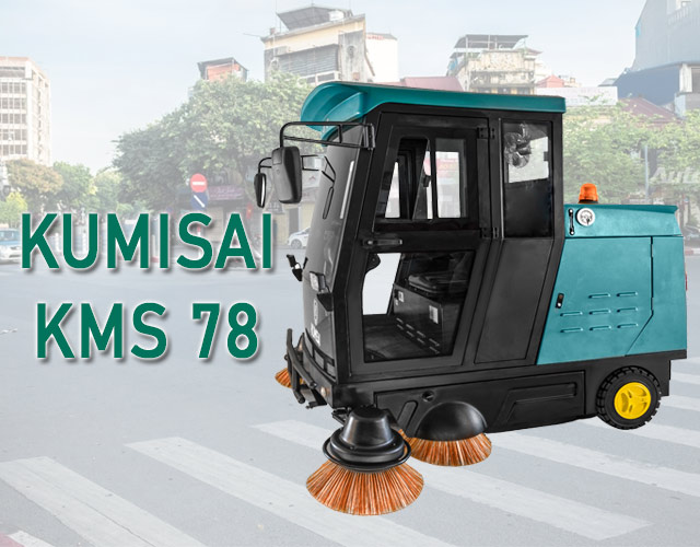 Xe quét rác công nghiệp ngồi lái Kumisai KMS 78