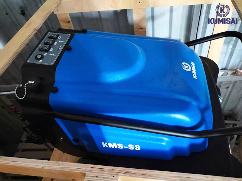 Xe quét rác đẩy tay Kumisai KMS S3 phiên bản màu xanh