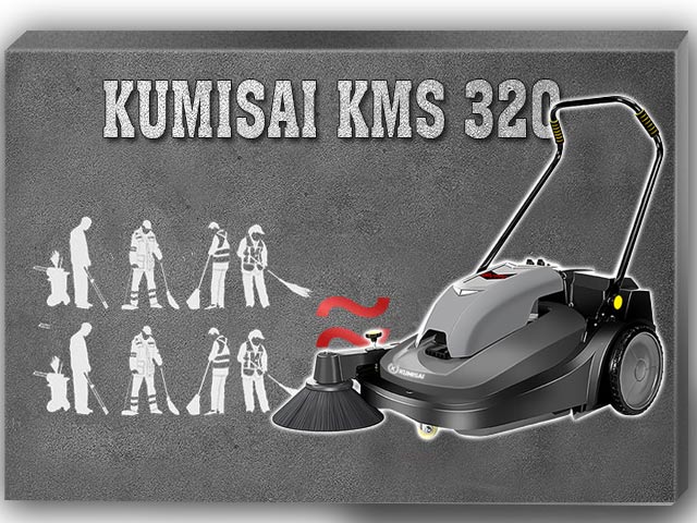 Xe quét rác đẩy tay dùng ắc quy Kumisai KMS 320