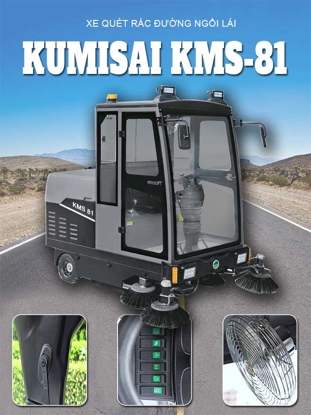 Xe quét rác đường Kumisai KMS-81 có nhiều ưu điểm