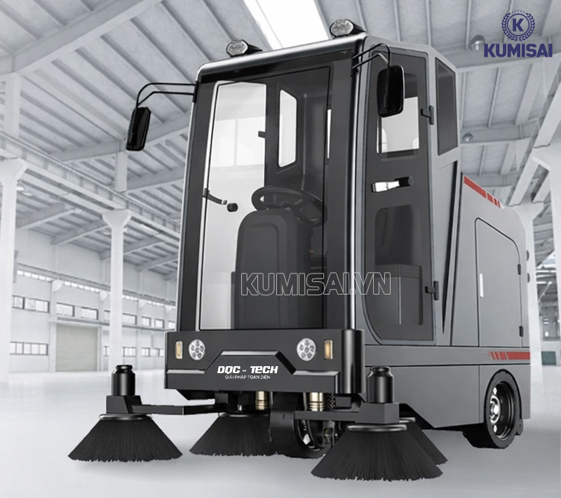 Tìm hiểu về xe quét rác ngồi lái DQC - Tech 10F