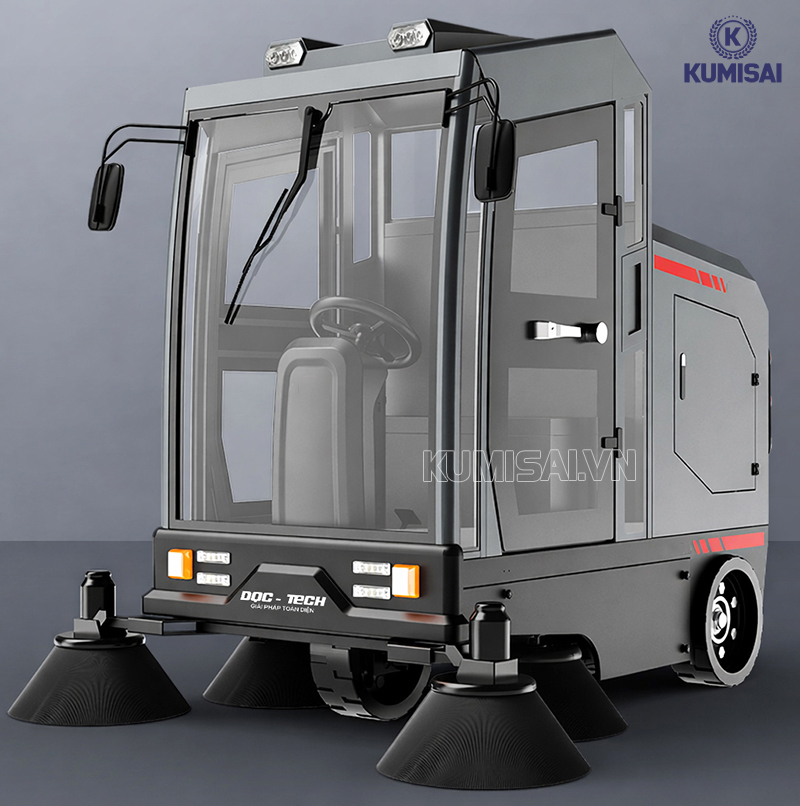 Tìm hiểu xe quét rác ngồi lái DQC - Tech 11F