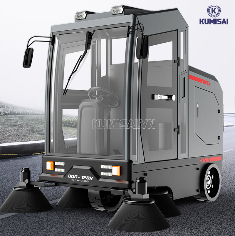 Tìm hiểu xe quét rác ngồi lái DQC - Tech 12F