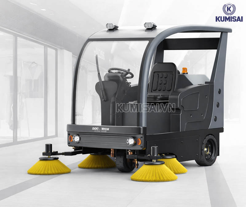 Tìm hiểu về xe quét rác ngồi lái DQC - Tech 9F