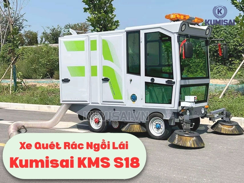 Xe quét rác ngồi lái Kumisai KMS S18 chất lượng vượt trội